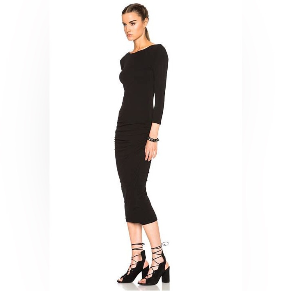 NWT JAMES PERSE Fitted Low Back Velvet Dress in Black XS - Picture 13 of 13